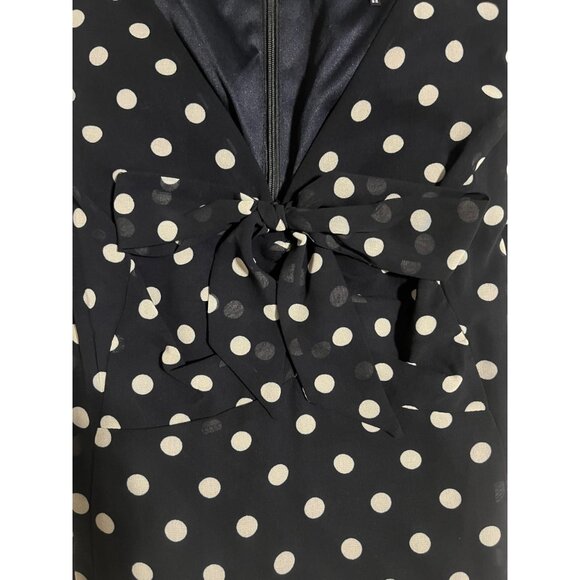 NWOT DKNY Navy Blue and White Polka Dot Mini Dress, Size 8 - Picture 4 of 10